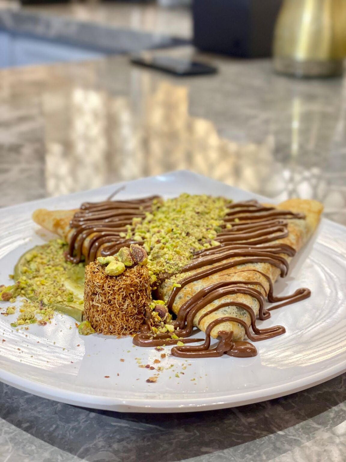 Kunafa Pistachio Crepe